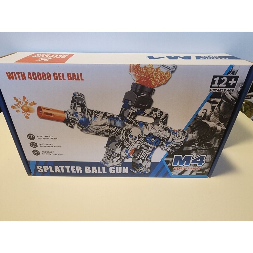 Electric Gel Ball Blaster, ContinuousHigh Speed Splatter Ball Gun 40000 Gels